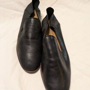 Lucky Brand leather slip ons 8.5 black